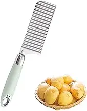 Crinkle Potato Cutter | Crinkle Cutter French Fry Slicer - Food Chopper Wavy Long Handle, Kitchen Gadgets for Cucumber, Carrot, Veggies & Fruit