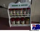 Spice Rack 10 to 14 jar HERB & SPICE IN White New Design ( made in OZ )