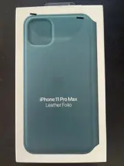 iPhone 11 Pro Max Natural Leather Folio Case Blue Brand New 6.5” Apple Brand