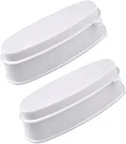 NIYANGLE 2pcs Nail Powder Storage Holders Easy French Dip Trays for Manicure Lightweight Nail Glitter Containers for Salon Home Use