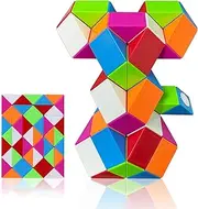 EACHHAHA Magic Snake 48 Parts Cube Puzzle - Fidget Toys - Twist 3D Brain Teaser for Toddlers, Kids, Boys, Girls (Rainbow*1)