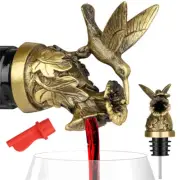 Beautiful Hummingbird Wine Bottle Stopper & Pourer Unique Gift for Bird Watchers