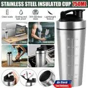 750ml Shaker Ball Sport Bottle Cup GYM Protein Supplement Drink Blender Mixer AU