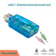 Stereo Headset 5.1 USB To 3.5mm Headphone Jack 3D Mic Adapter Card Au U8K2