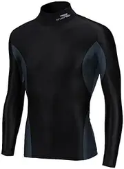 [Fit Labs] BodyBase Sports Compression Tights Full Sleeve T Shirt - Black | for Gym, Running, Cycling, Swimming, Cricket, Basketball, Yoga, Football, Tennis, Badminton