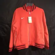 Nike woman’s Sideline Varsity Full Zip Bomber Jacket Red Size Large New