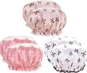 Snblzhef Double-Layer Water-Proof Shower Cap Antifouling Kitchen Hair Cover Bathroom Bath Hat Elastic Comfortable
