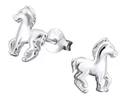 Children's Sterling Silver Horse Stud Earrings