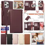 Magsafe Case Removable Leather Wallet Cover For iPhone 16 15 14 13 12 11 Pro Max