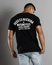 [Deus Ex Machina] Deus Ex Machina Men's Tokyo Address T-Shirt in Black Size Small S Black