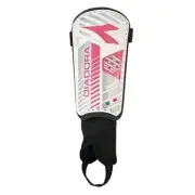 Diadora Fulmine Hard Shell Soccer Shinguards - Shin / Leg Guards XXS White/Pink
