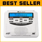 Multi-Functional NOAA Weather Radio - Alerts, Clock & 25 County Programmable