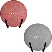 Pmsanzay 2/PK - Self-Adhesive Adjustable Stand, Speaker Wall Shelf Base Holder Bracket Case Display Rack - A Space-Saving Solution - Easy Install - For Google Home Mini & Smart Speakers