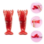 2 Pcs Chopsticks Reusable Rest Crayfish Shape Holder Sturdy