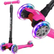 Scooters for Kids 3 Wheel Kick Scooter for Toddlers Girls & Boys, 4 Adjustable H