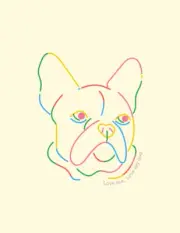 Sketchbook: Colorful Dog Sketchbook, 8.5" X 11", 110 Pages, Large Blank Drawing