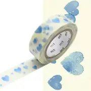 Masking Tape MT Flock Of Hearts Blue Team - Heart Stamp Blue