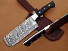 Custom Handmade Damascus Steel Heavy Duty Meat Cleaver Knife