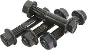 HEALLILY 4pcs Double-Headed Bolts Threaded Fastener Threaded Rod Bolt Rod Double End Screw Double Ended Fastener Wheel Conversion Carbon Steel Black