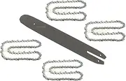 35 cm / 1.3 mm / 3/8" / 50 TG Guide bar + 4 Chains Compatible with Stihl 023 MS 230 Chainsaw