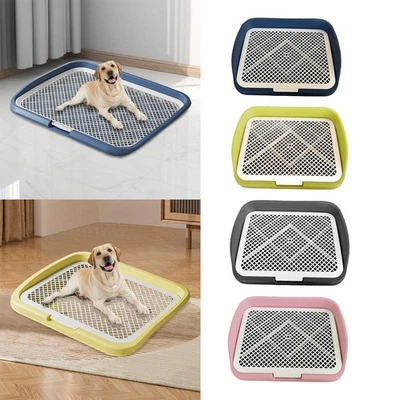 Dog Potty Training Toilet Puppy Pad Holder Supplies Non Slip with Column Dog Pee