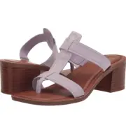 Franco Sarto Women's Ezra Heeled Sandals Lilac SUEDE Size 9