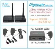 New Digimate WD-990 Wireless HDMI 1080P Extender With IR Support FOXTEL IQ