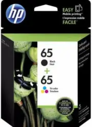 2 HP Genuine 65 BLACK COLOUR Ink Set for Deskjet 5075/2622/2620 3720 5020 5075