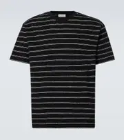 [Frame] Frame Striped cotton T-shirt AU 87 black