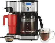 Hamilton Beach 2-Way 12 Cup Programmable Drip Coffee Maker Single Serve Machine