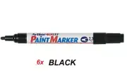 Artline Permanent PAINT Marker 400XF Bullet 2.3mm - 6x BLACK