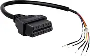 iKKEGOL OBD OBDII OBD2 16 Pin Female Connector K + CAN K Line Jumper Tester Cable Universal Pigtail DIY Mobley Adapter for Motorcycle Car Truck 1ft Feet 30cm/12