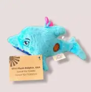 Girl Scouts Cookie Reward Mini Plush Dolphin Keychain 2023 Go Bright Ahead New