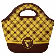 Hawthorn Hawks AFL Neoprene Cooler Shopping Bag Top Pocket with Zip and Handle