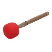Singing Bowl Mallet Wool Red Sound Bowl Drum Stick Medium