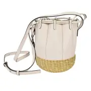 JASON WU Eggshell White Tulip Leather Basket Shoulder Bag NWT