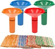 Coin Storage & Sorter Tubes 4 Color – Coded Coin Counters Tubes and Assorted Coi