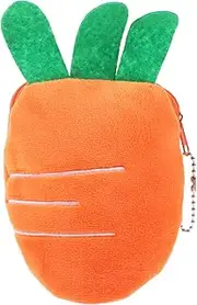 [BESTYASH] Carrot Coin Purse Zippered Purse Mini Coin Holder for Change Cute Lipstick Wallet for Girls