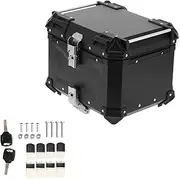 Motorcycle Back top Box case Universal 45L Motorcycle Adventure Aluminum Top Case Tail Box Luggage Quick Release Storage Carrier Rear Tour Box