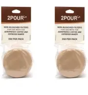 2POUR® Reusable Paper Filters (2100x) for AeroPress & AeroPress Go - Natural Veg