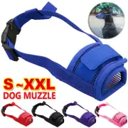 Pet Dog Adjustable Mask Bark Muzzle Anti Stop Bite Barking Chewing Mesh Mouth Au