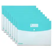 8PK Marbig Pro Antimicrobial PP Doculope A4 Document Wallet File Envelope White