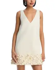 Self-Portrait 3D Floral Embellished Mini Shift Dress
