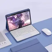 Jarttarn Touchpad Keyboard Case Compatible with Xiaomi Redmi Pad Pro 12.1 Inch 2024,with Mouse,Bluetooth Detachable Keyboard Case (Purple)