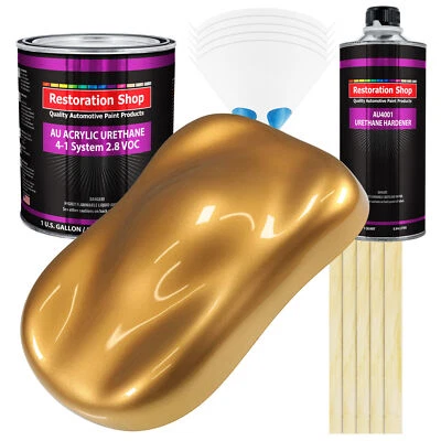 Restoration Shop Autumn Gold Metallic Acrylic Urethane Gallon Kit Auto Paint