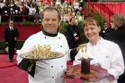 Wolfgang Puck with chocolate Oscars at The 77th Academy Awards - A- Old Photo