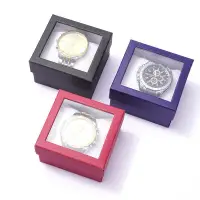 在飛比找蝦皮購物優惠-【錶盒】便雅帶枕頭透明天窗手錶收納盒手錶包裝禮盒簡約單個錶盒
