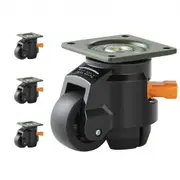VEVOR Leveling Casters, Set of 4, 500 kg Total Load Capacity, 50.8 mm, Heavy Duty with Upgraded Handle Design, 360 Degree Swivel Caster Wheels, Adjust