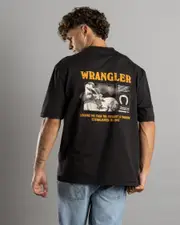 [Wrangler] Wrangler Men's Editorial Slacker T-Shirt in Worn Black Size Medium M Worn Black