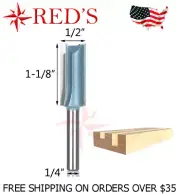 Tideway Carbide IND LC01020804 1/2" Straight 1/4" shank router bit